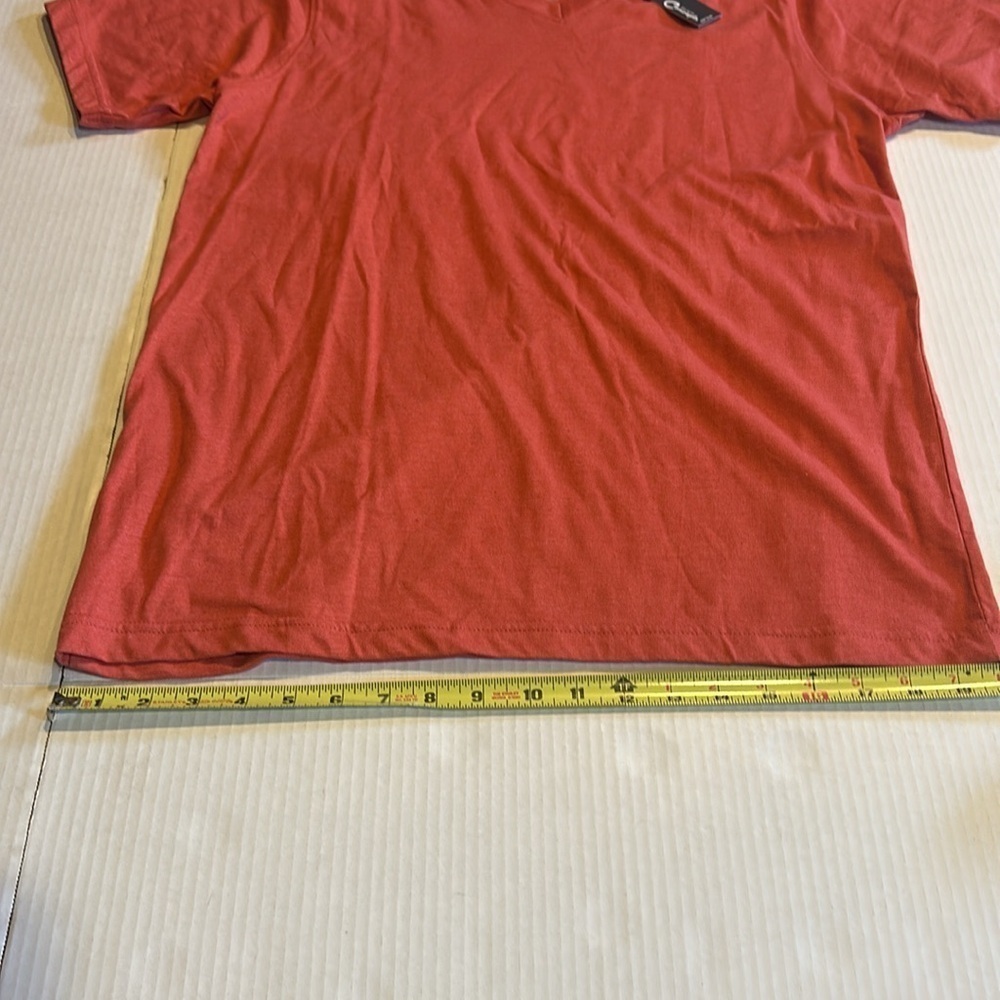 NWT Grey Matter Concepts orange salmon color T-shirt with neck 60% cotton - Picture 2 of 7